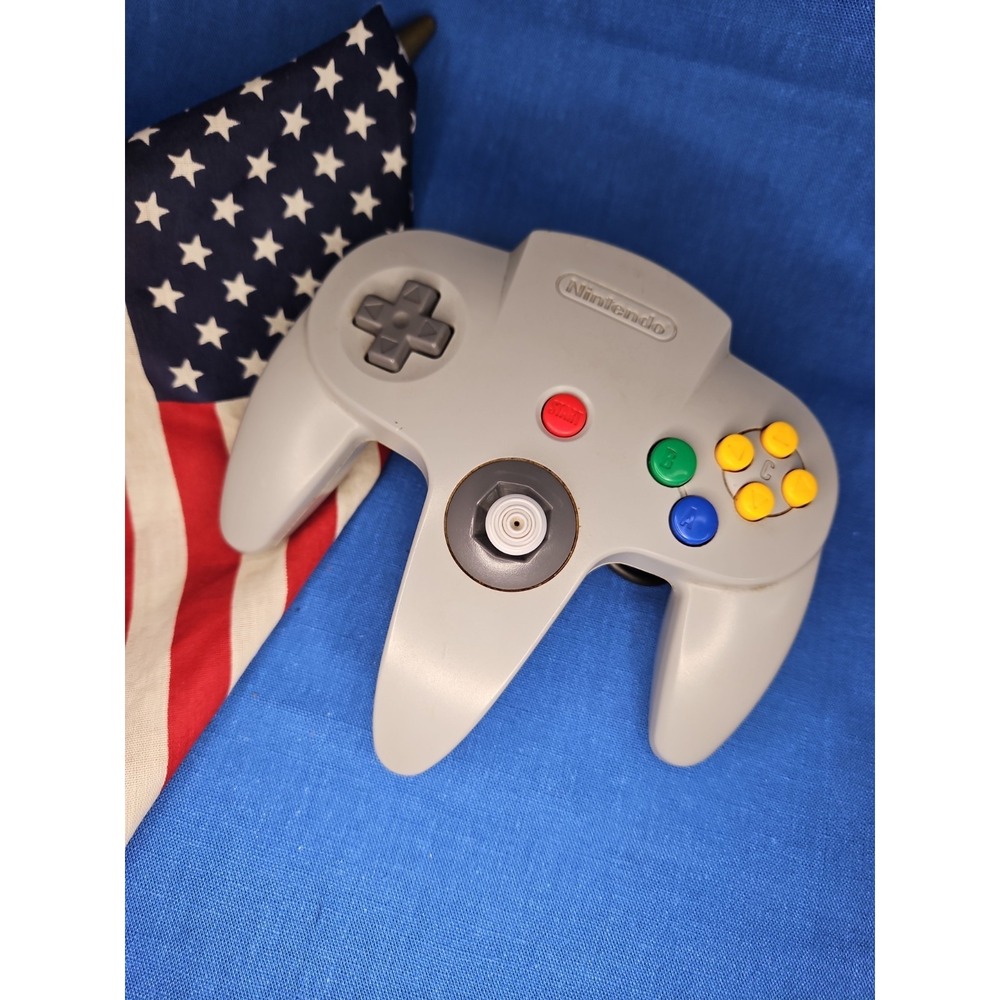 Nintendo 64 OEM Controller Original Grey For N64 Remote Gray Tested Works